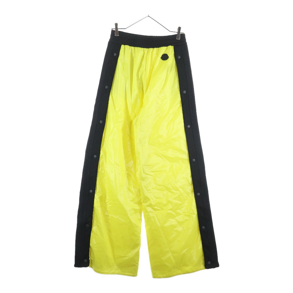MONCLER(モンクレール) 23AW × adidas SWEAT BOTTOM アディダス サイドライン ナイロン切り替え ジョガー トラックパンツ イエロー/ブラック I209S8H00001 M2291