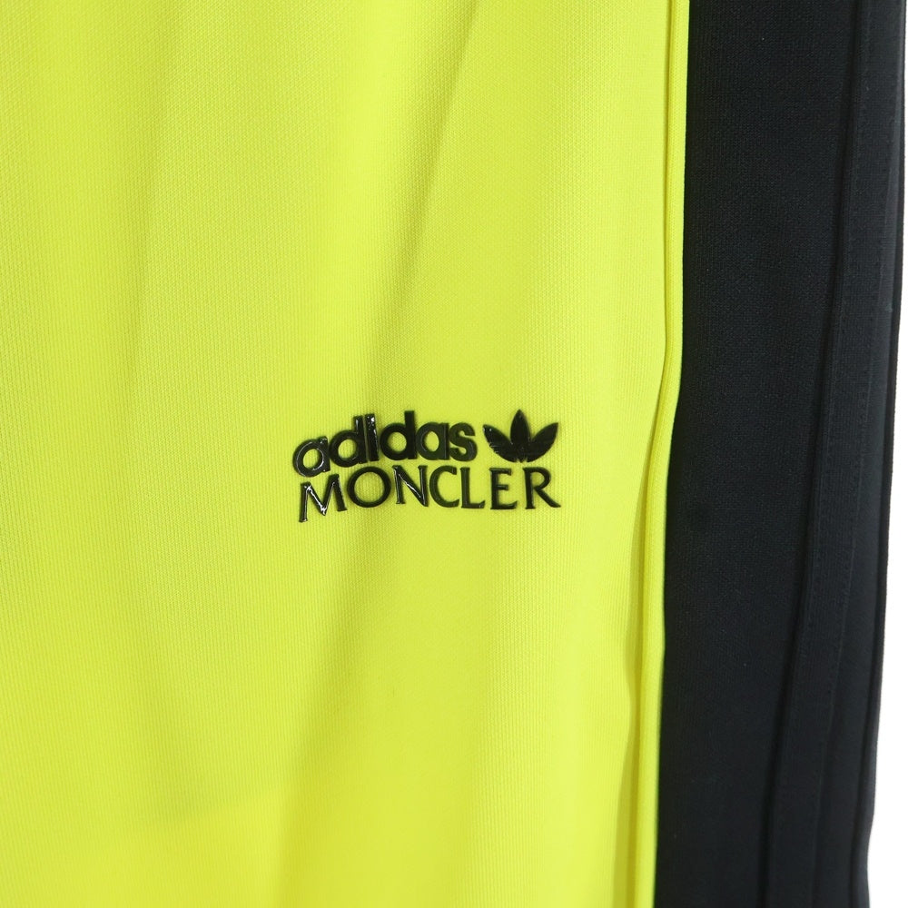 MONCLER(モンクレール) 23AW × adidas SWEAT BOTTOM アディダス サイドライン ナイロン切り替え ジョガー トラックパンツ イエロー/ブラック I209S8H00001 M2291