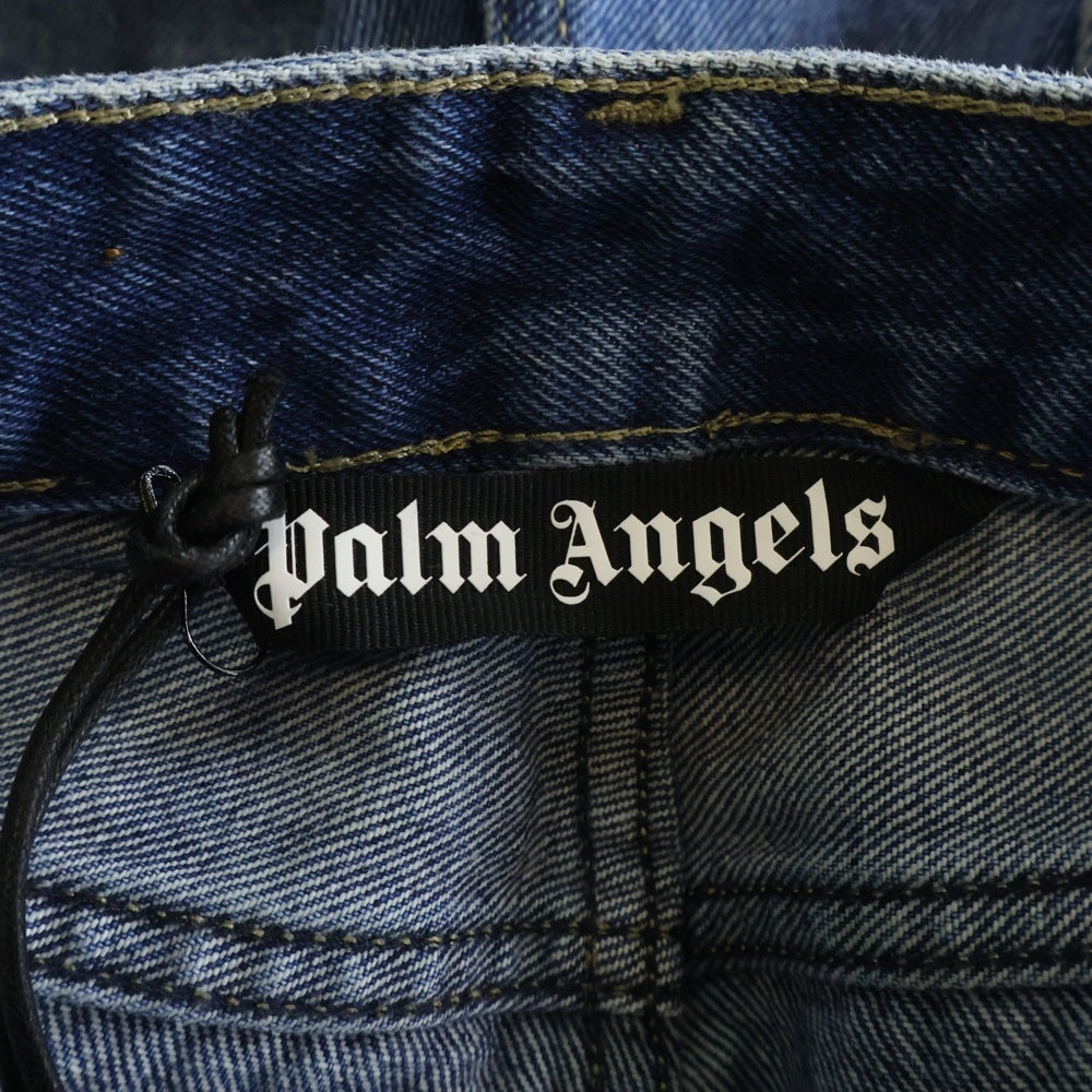 Palm Angels(パームエンジェルス) 22AW Flame Print Regular Jeans フレイムプリント レギュラー デニムパンツ ジーンズ インディゴ PMYA012F22DEN007