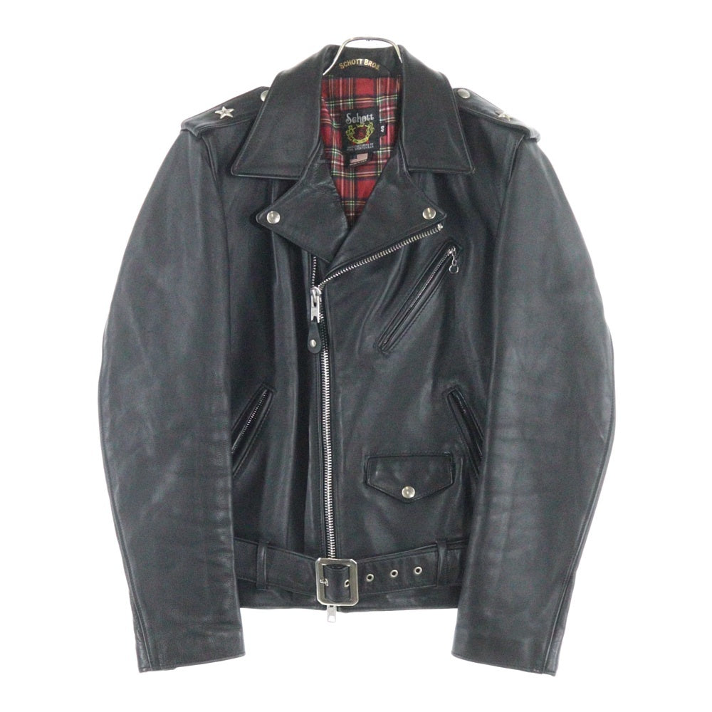 mastermind JAPAN(マスターマインドジャパン) ×Schott One Star Riders 613MM ショット ワンスター レザー ダブルライダースジャケット ブラック 996-9217613