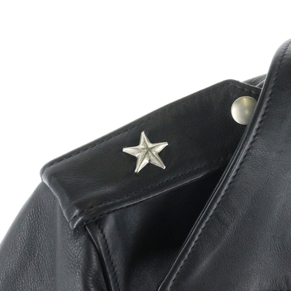 mastermind JAPAN(マスターマインドジャパン) ×Schott One Star Riders 613MM ショット ワンスター レザー ダブルライダースジャケット ブラック 996-9217613