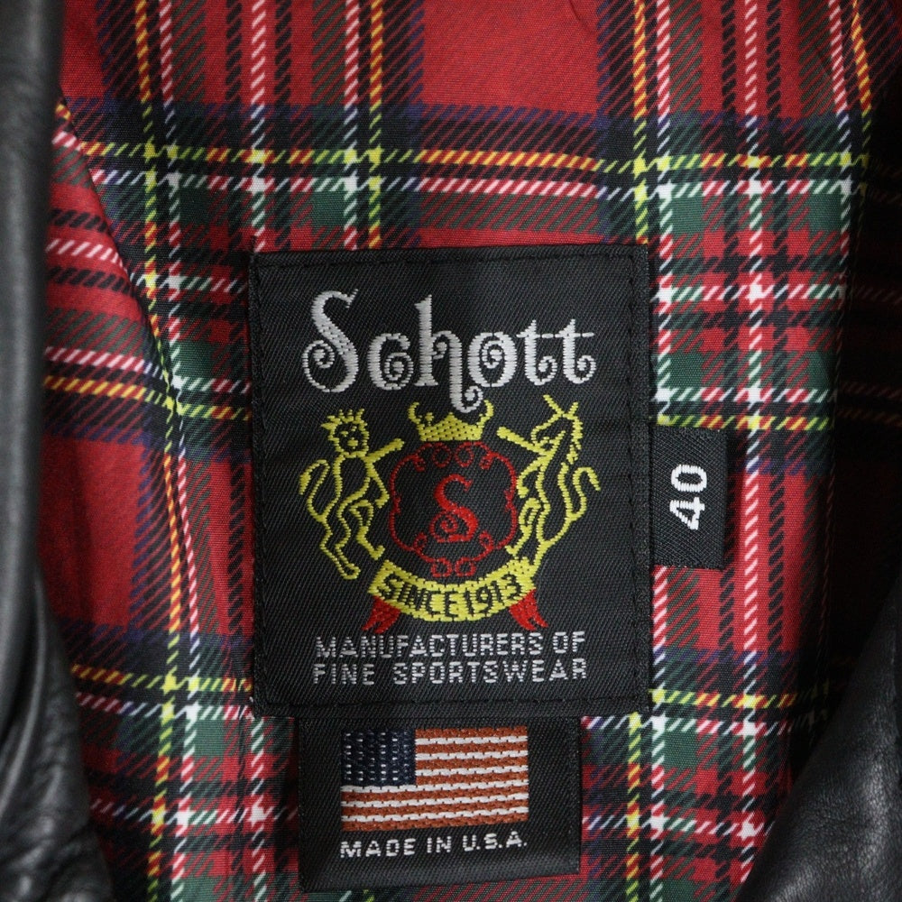 mastermind JAPAN(マスターマインドジャパン) ×Schott One Star Riders 613MM ショット ワンスター レザー ダブルライダースジャケット ブラック 996-9217613