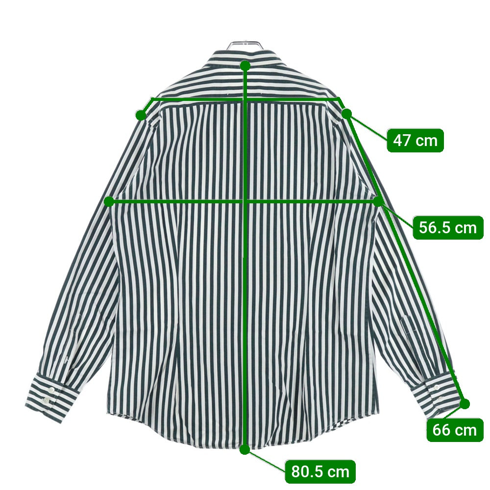 Maison Margiela(メゾンマルジェラ) 21AW STRIPE SHIRT ストライプ長袖シャツ ホワイト/ブラック S50DL0487 S54191