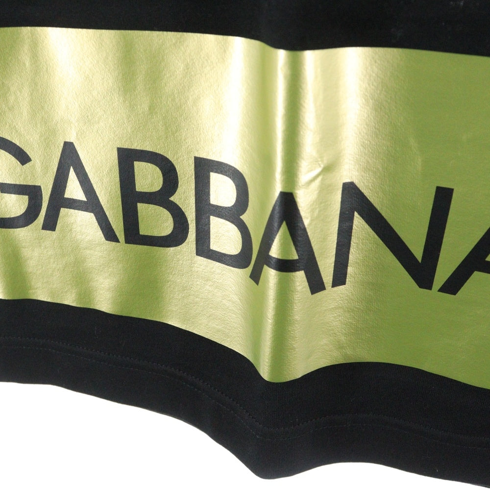 DOLCE & GABBANA(ドルチェアンドガッバーナ) ボックスロゴ テープ プリント 半袖Tシャツ カットソー ブラック G8HS4T/G7RKA