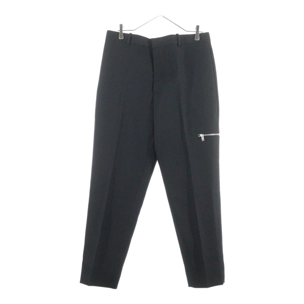 JIL SANDER(ジルサンダー) 21AW Wool Gabardine Trousers ウールギャバジン ジップポケットトラウザーズ パンツ スラックス ブラック JSMT310201 MT20100012