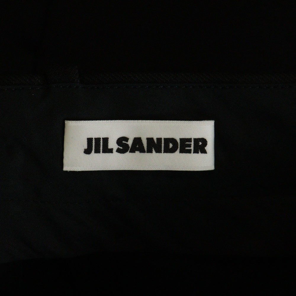 JIL SANDER(ジルサンダー) 21AW Wool Gabardine Trousers ウールギャバジン ジップポケットトラウザーズ パンツ スラックス ブラック JSMT310201 MT20100012