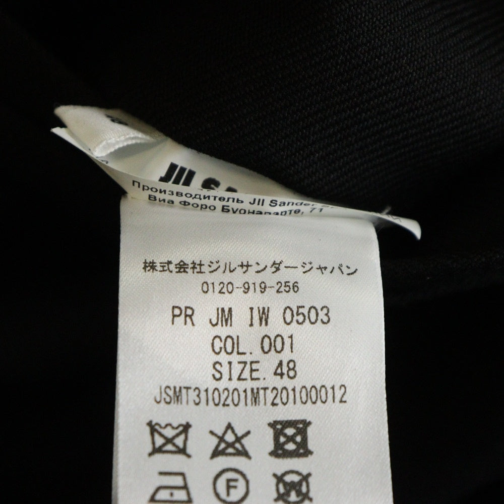 JIL SANDER(ジルサンダー) 21AW Wool Gabardine Trousers ウールギャバジン ジップポケットトラウザーズ パンツ スラックス ブラック JSMT310201 MT20100012