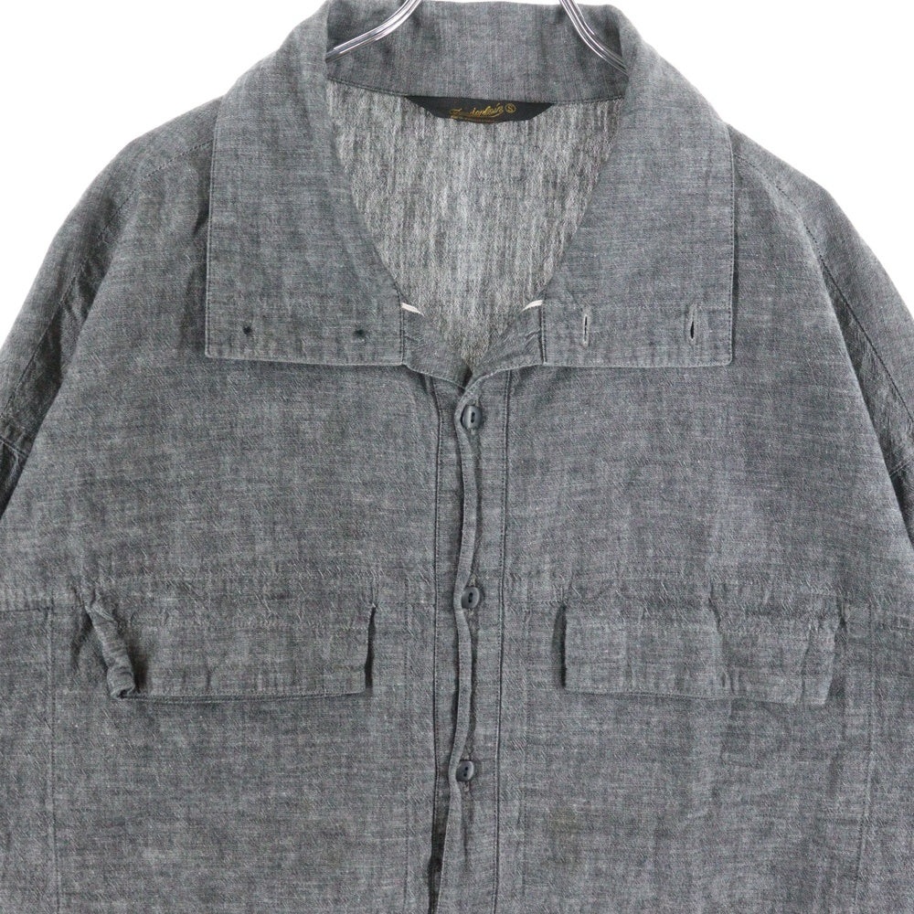 TENDERLOIN(テンダーロイン) ハイネック シャンブレーシャツ 長袖シャツ グレー