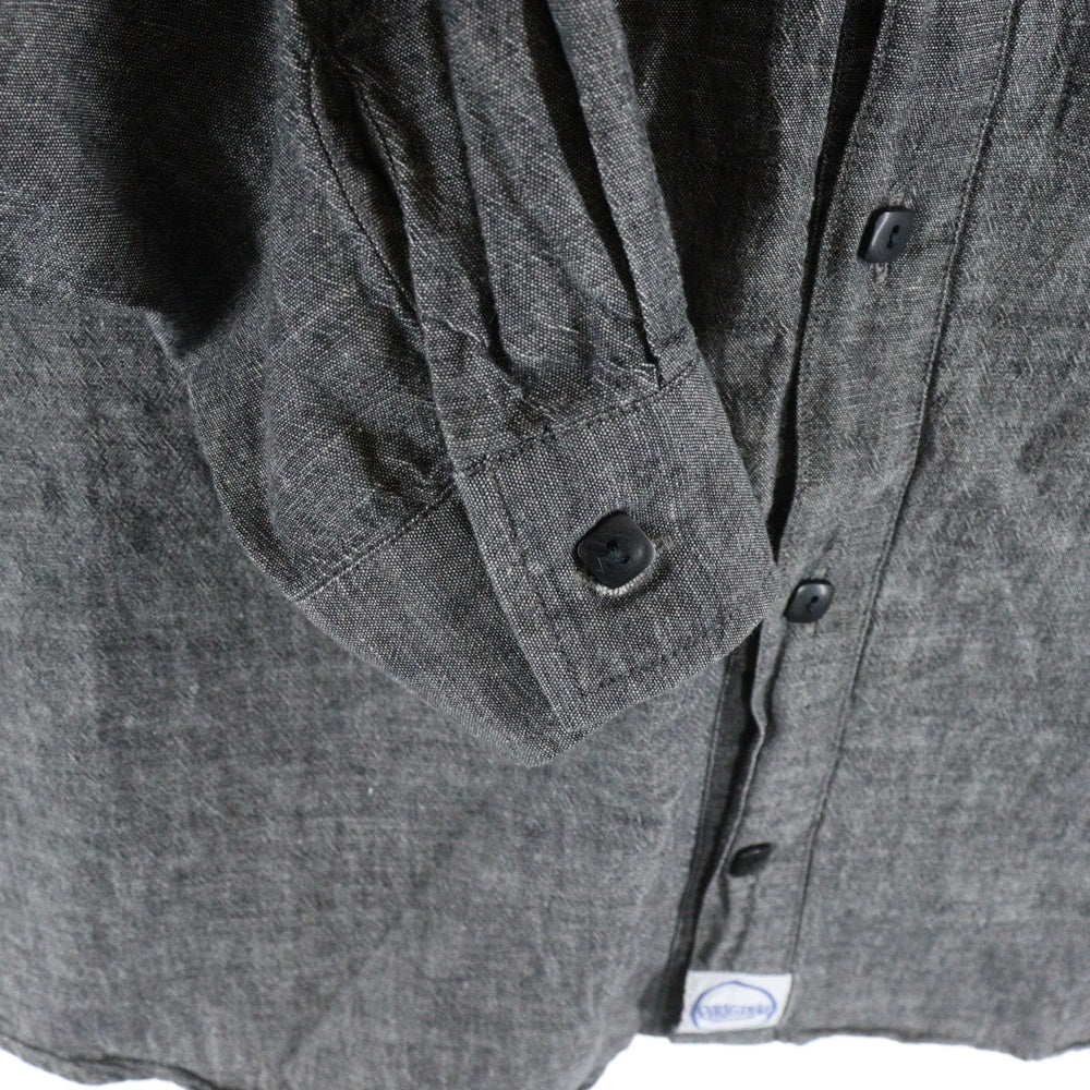 TENDERLOIN(テンダーロイン) ハイネック シャンブレーシャツ 長袖シャツ グレー