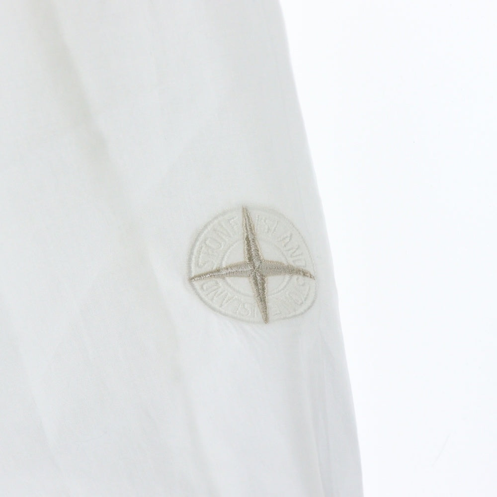 STONE ISLAND(ストーンアイランド) Embroidered Logo Shirt アームロゴ刺繍 長袖シャツ ホワイト 691512501