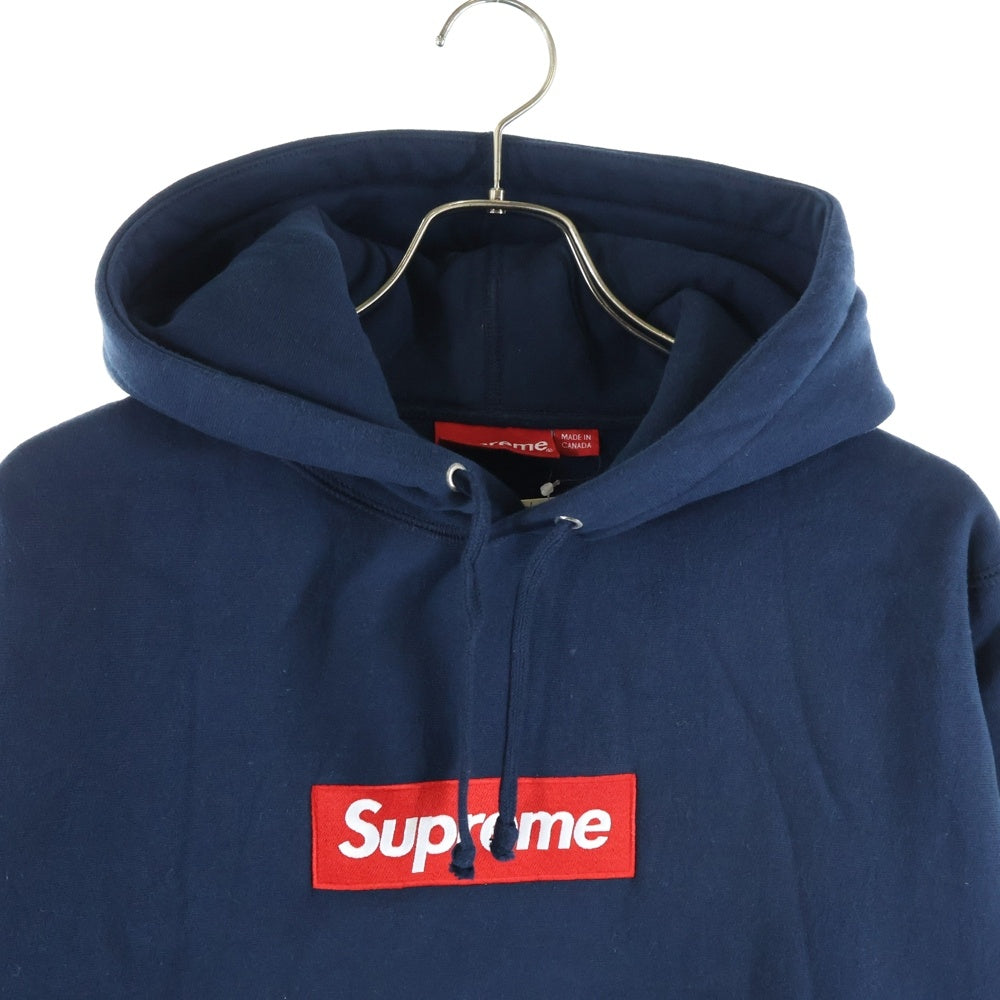 SUPREME(シュプリーム) Box Logo Hooded Sweatshirt ボックスロゴ フーディプルオーバーパーカー ネイビー