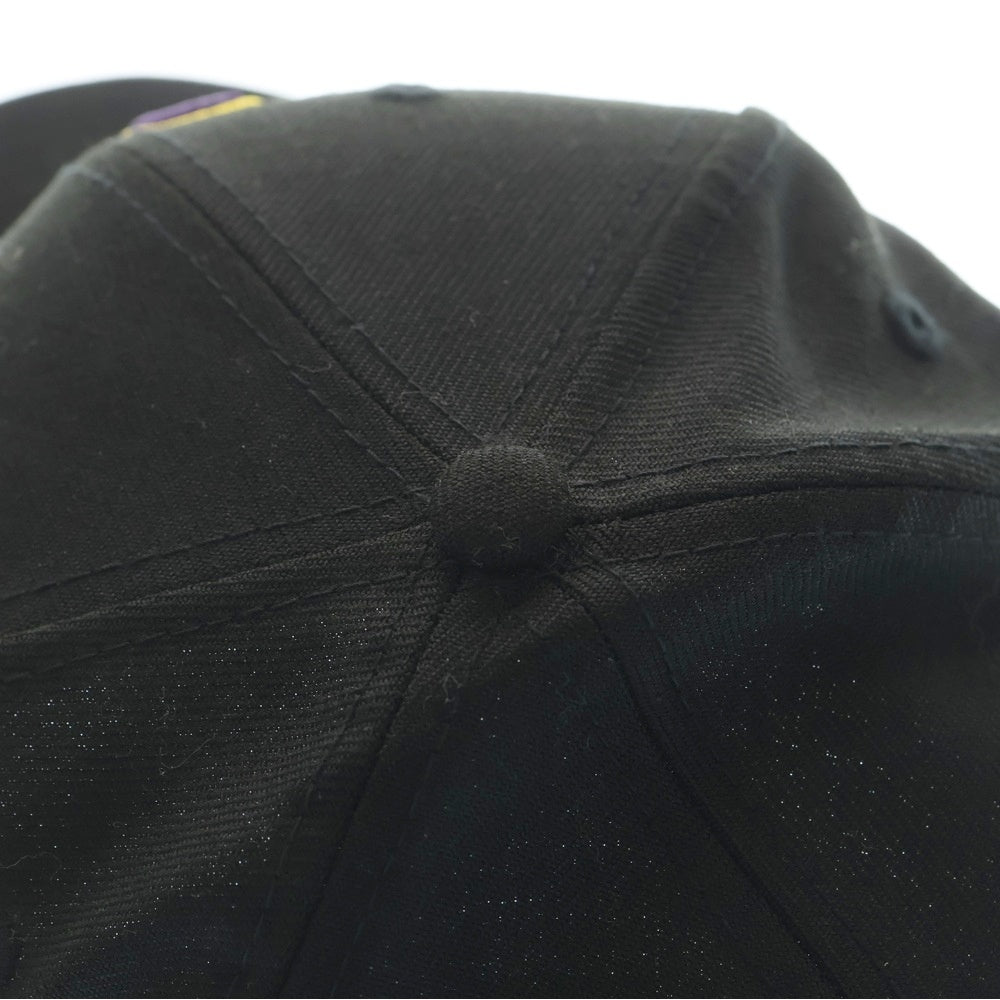NEW ERA(ニューエラ) ロサンゼルス ドジャース 60周年記念 ロゴ刺繍 6パネルベースボールキャップ 帽子 ブラック
