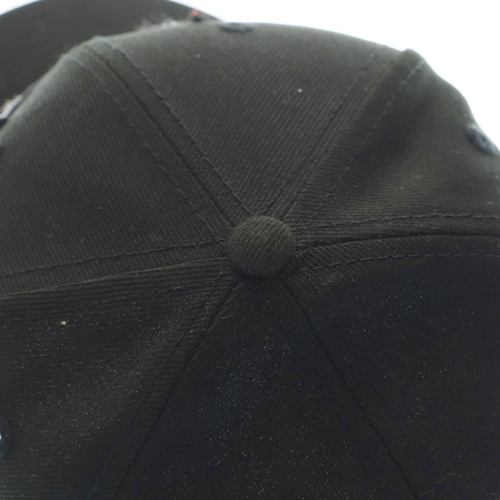 NEW ERA(ニューエラ) シカゴブルズ ロゴ刺繍 6パネルベースボールキャップ 帽子 ブラック