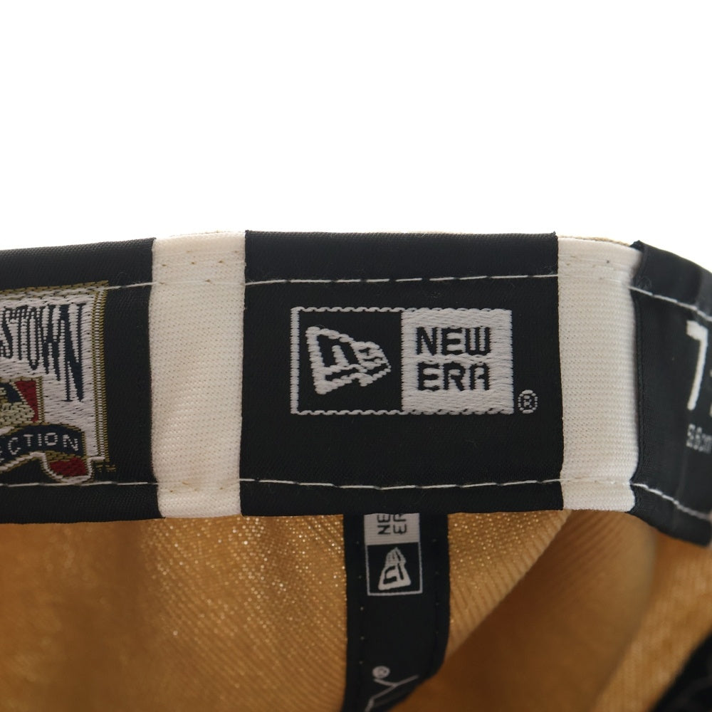 NEW ERA(ニューエラ) ロサンゼルス ドジャース 60周年記念 ロゴ刺繍 6パネルベースボールキャップ 帽子 ベージュ