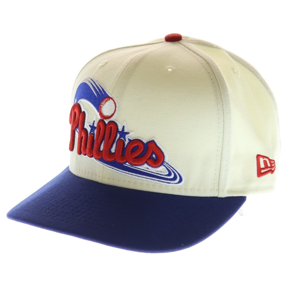 NEW ERA(ニューエラ) Philadelphia Phillies 崎山翼 ロゴ刺繍 6パネルベースボールキャップ 帽子 ベージュ