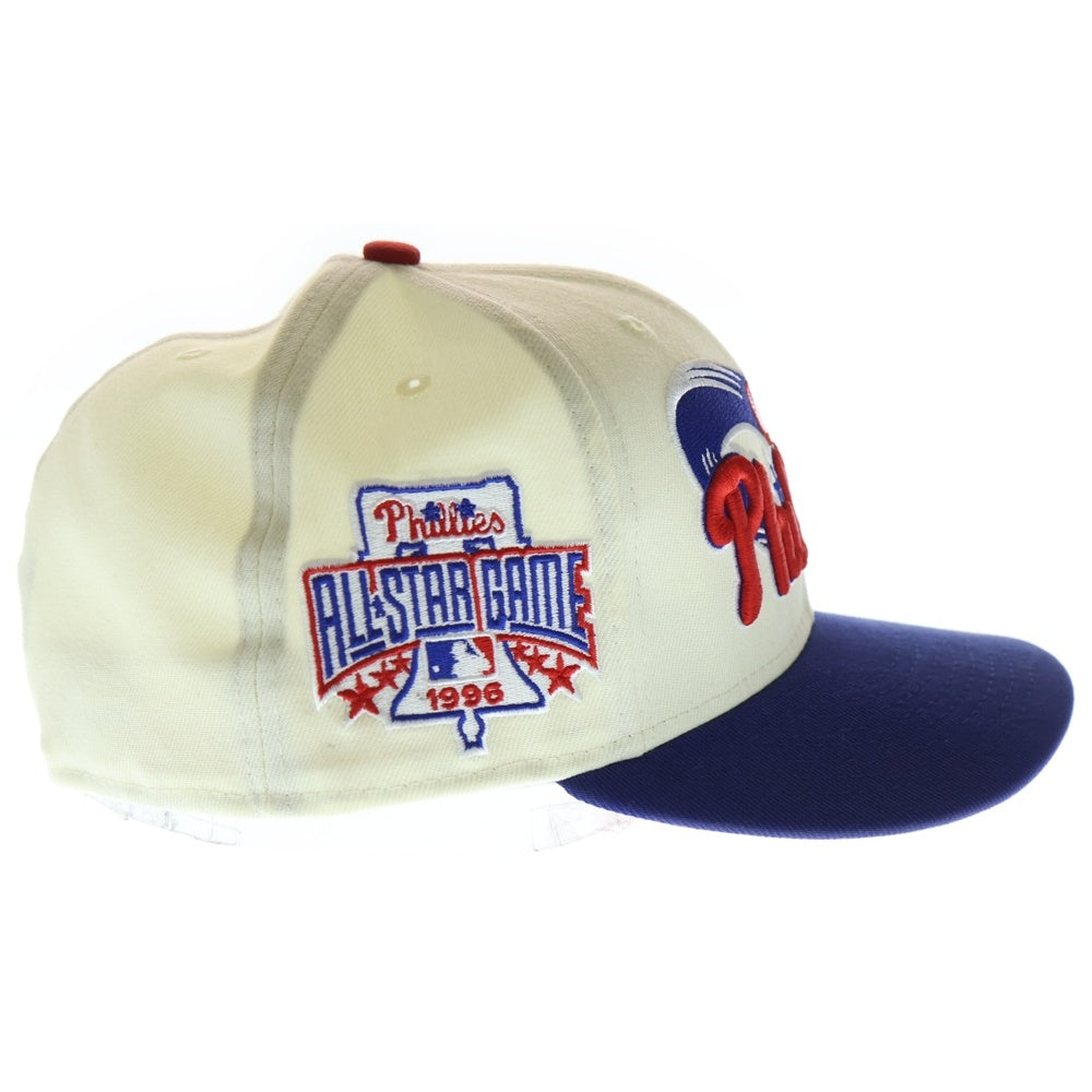 NEW ERA(ニューエラ) Philadelphia Phillies 崎山翼 ロゴ刺繍 6パネルベースボールキャップ 帽子 ベージュ