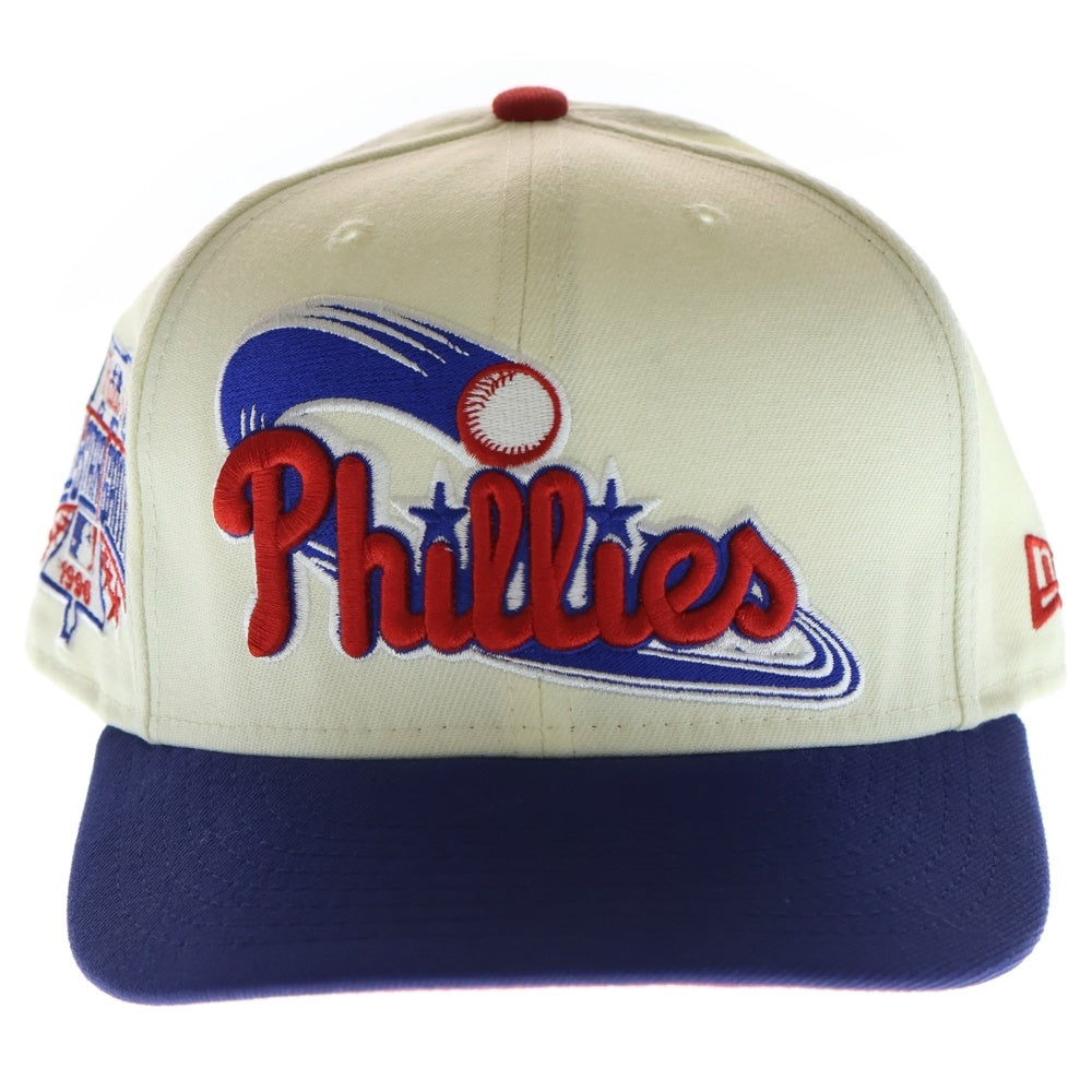 NEW ERA(ニューエラ) Philadelphia Phillies 崎山翼 ロゴ刺繍 6パネルベースボールキャップ 帽子 ベージュ