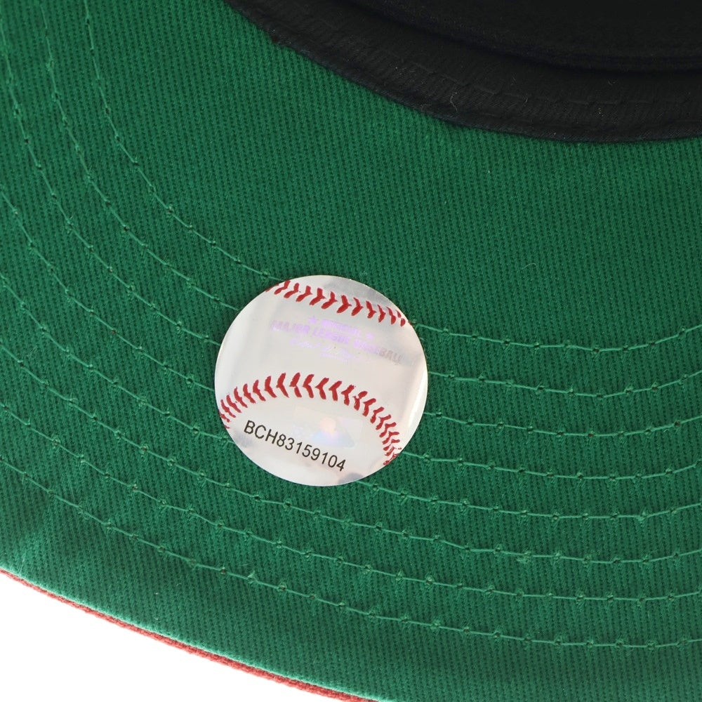 NEW ERA(ニューエラ) ジャッキーロビンソン Ailes 崎山翼 ロゴ刺繍 6パネルベースボールキャップ 帽子 ネイビー/レッド