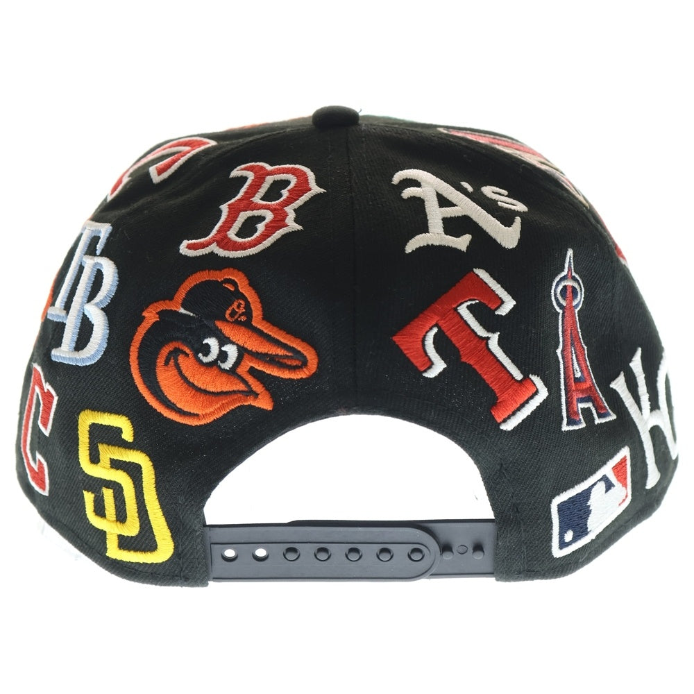 NEW ERA(ニューエラ) MLB チームロゴ オールオーバー ロゴ刺繍 6パネルベースボールキャップ 帽子 マルチ