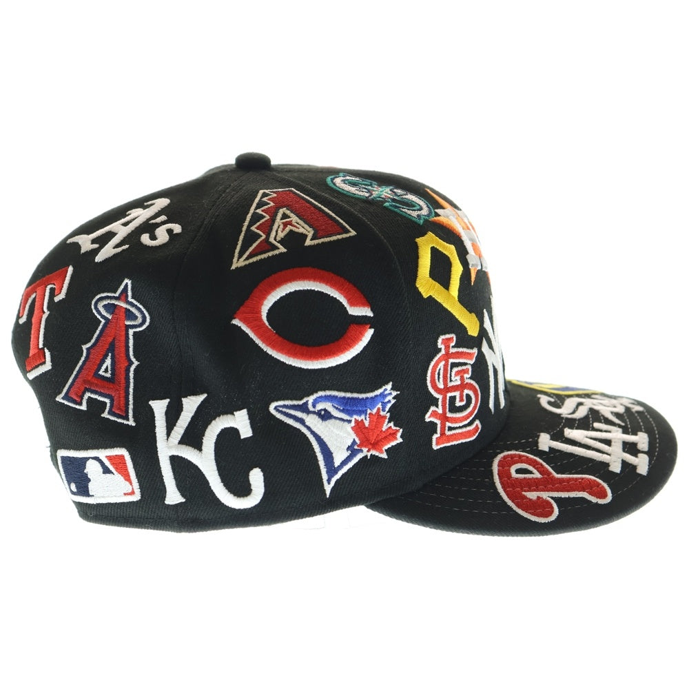 NEW ERA(ニューエラ) MLB チームロゴ オールオーバー ロゴ刺繍 6パネルベースボールキャップ 帽子 マルチ