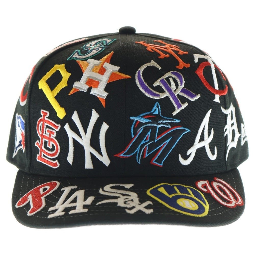NEW ERA(ニューエラ) MLB チームロゴ オールオーバー ロゴ刺繍 6パネルベースボールキャップ 帽子 マルチ