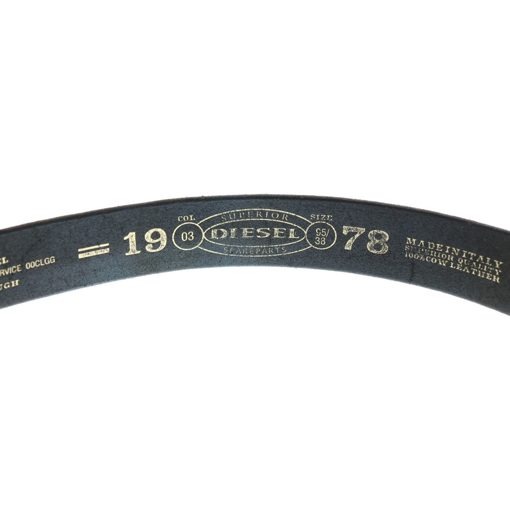 DIESEL(ディーゼル) ロゴバックルベルト レザー ブラック