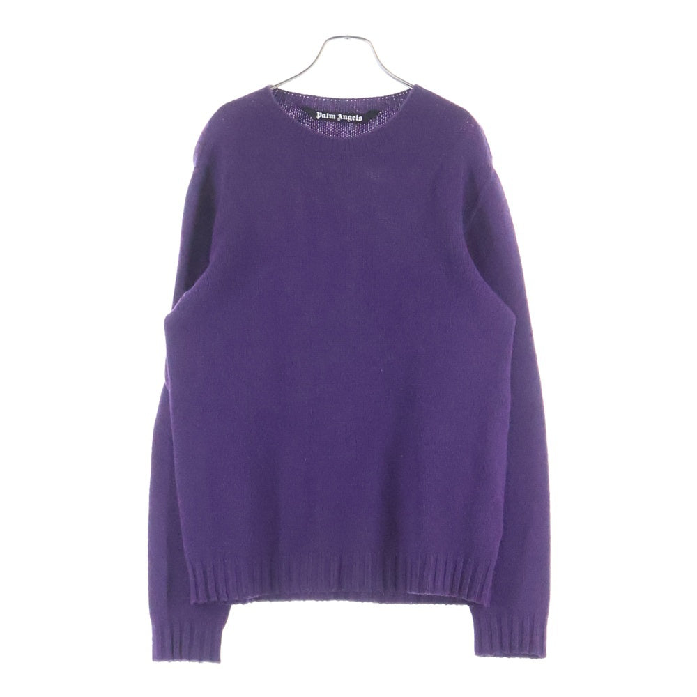 Palm Angels(パームエンジェルス) 20AW バックロゴラムウールニットセーター パープル PMHE027F20KNI001