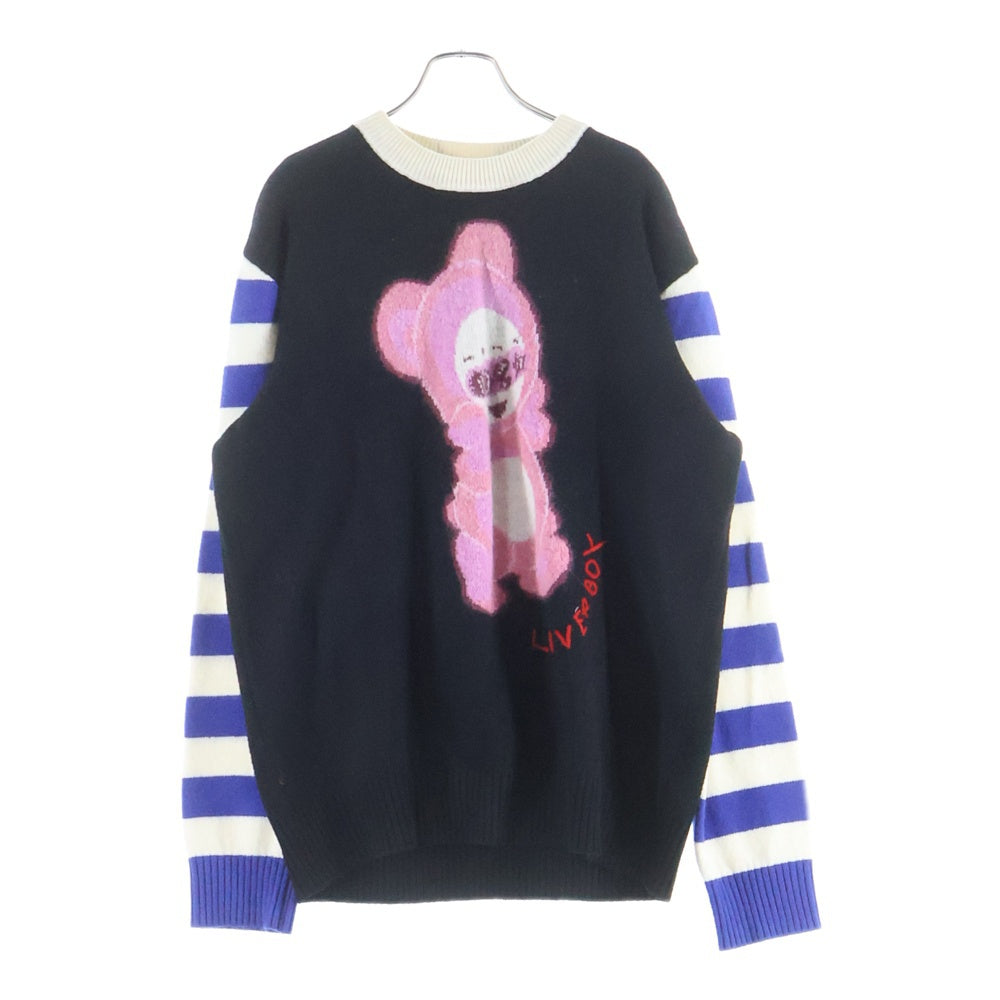 CHARLES JEFFREY LOVERBOY(チャールズジェフリーラバーボーイ) CUTE GROMLIN SWEATER キュート グロムリン ロゴ ニットセーター マルチ