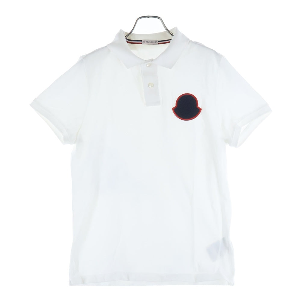 MONCLER(モンクレール) 19SS MAGLIA POLO MANICA CORTA ロゴワッペン 半袖 カットソー ポロシャツ ホワイト E10918322000 84556