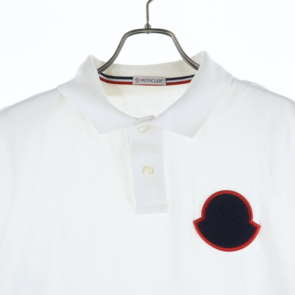 MONCLER(モンクレール) 19SS MAGLIA POLO MANICA CORTA ロゴワッペン 半袖 カットソー ポロシャツ ホワイト E10918322000 84556