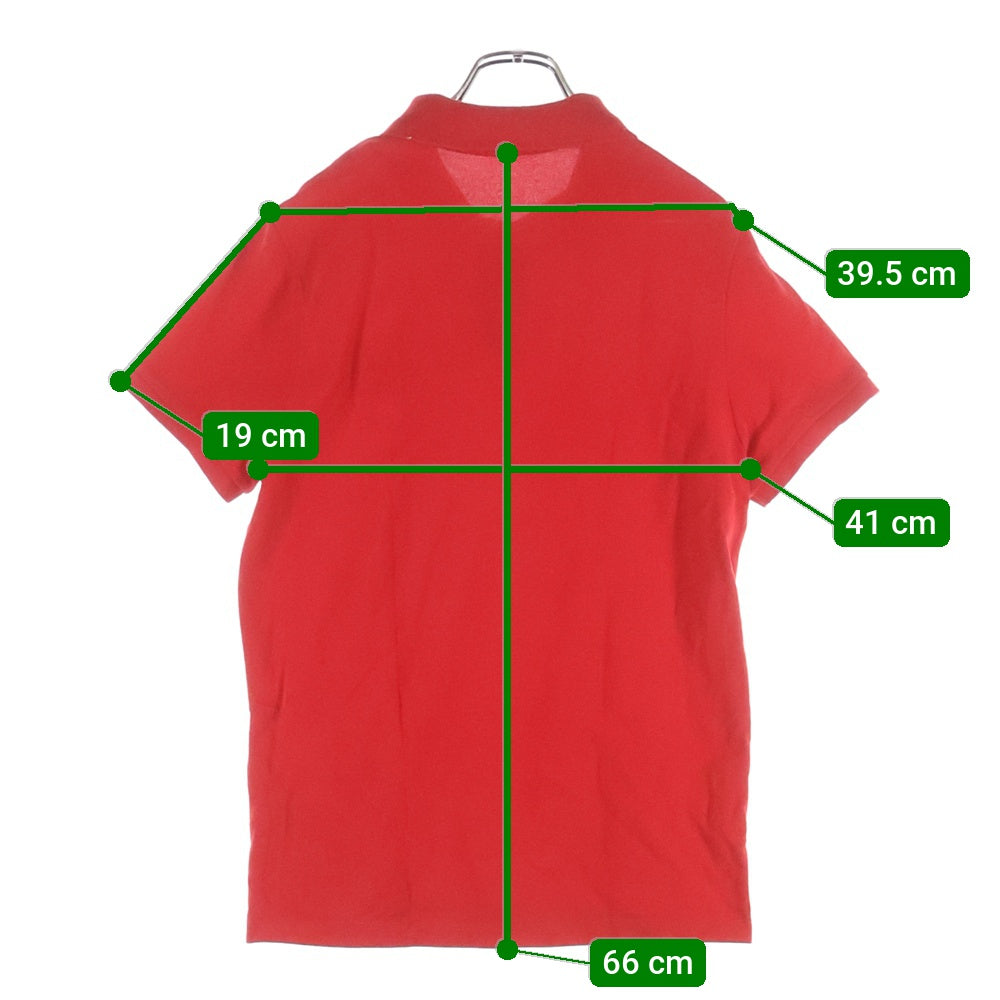 MONCLER(モンクレール) MAGLIA POLO MANICA CORTA サイドライン ロゴラバー 半袖 カットソー ポロシャツ レッド E10918321800 84556