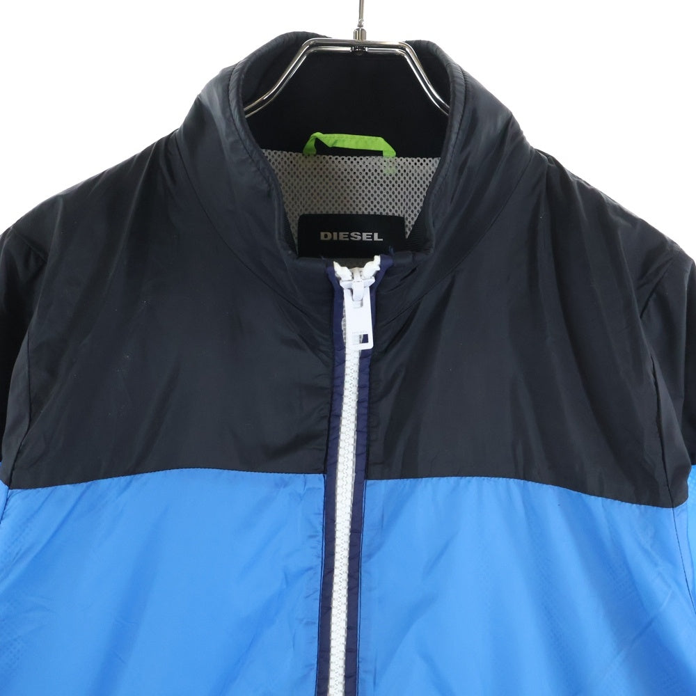 DIESEL(ディーゼル) カラー切替 裏地メッシュ ナイロンジャケット ブルー