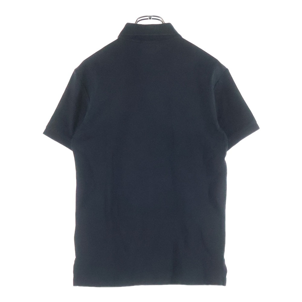 POLO RALPH LAUREN(ポロラルフローレン) CUSTOM SLIM FIT 胸ロゴ刺繍 ストレッチ 半袖コットンポロシャツ ブラック