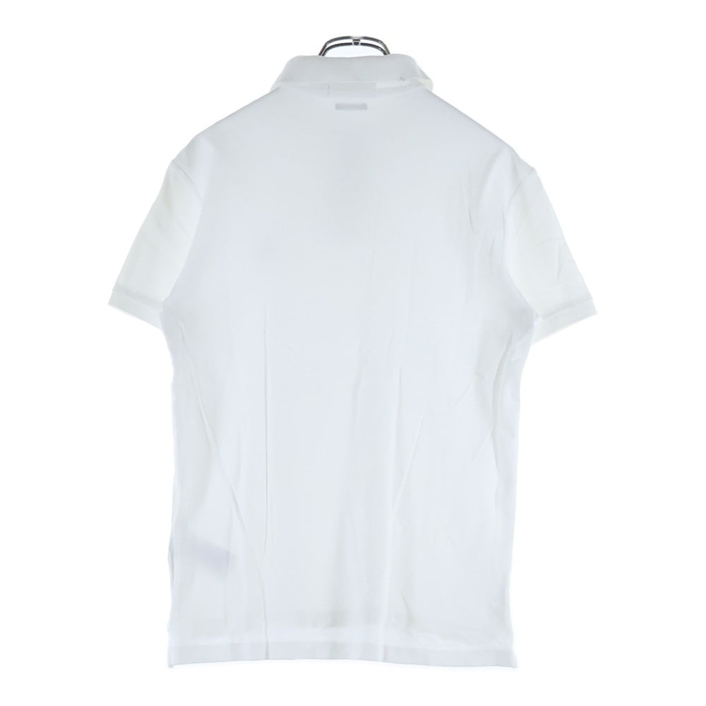 POLO RALPH LAUREN(ポロラルフローレン) CUSTOM SLIM FIT 胸ロゴ刺繍 ストレッチ 半袖コットンポロシャツ ホワイト