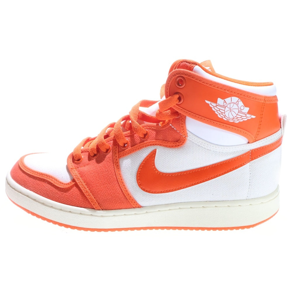 NIKE(ナイキ) AIR JORDAN1 KO Rush Orange エアジョーダン1 ノックアウトハイカットスニーカーシューズ ホワイト/オレンジ US9/27cm DO5047-801
