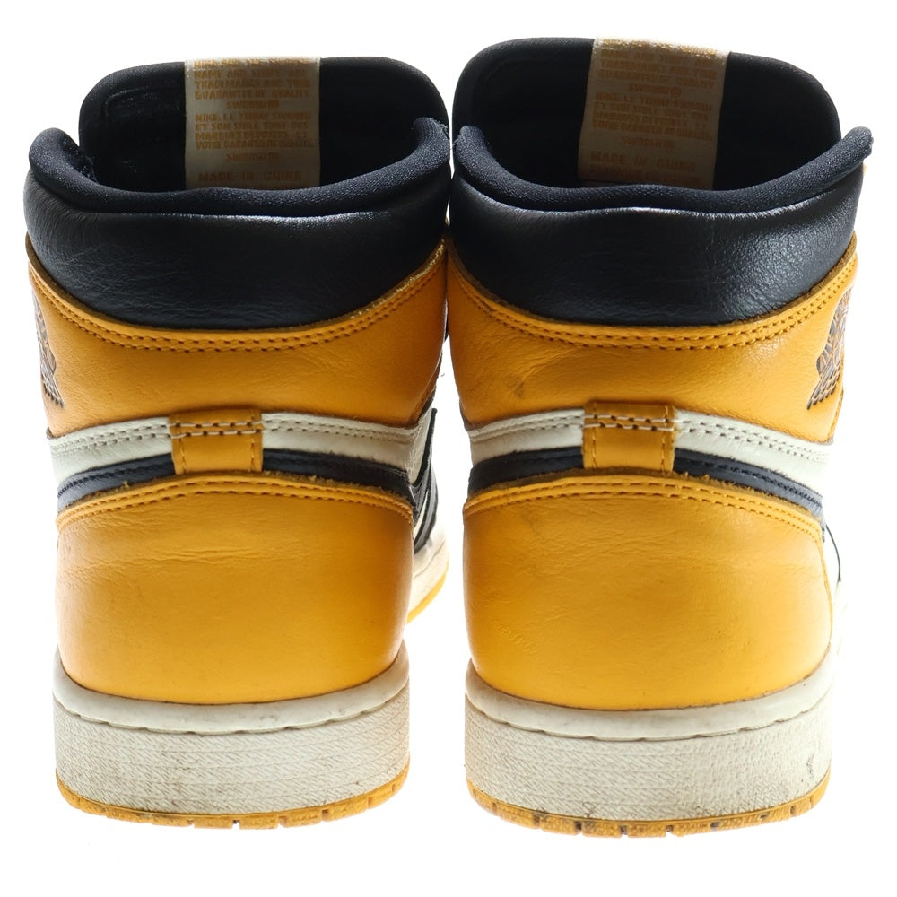 NIKE(ナイキ) AIR JORDAN1 RETRO HIGH OG エアジョーダン1 タクシー ハイカットスニーカー イエロー US7.5/25.5cm 555088-711