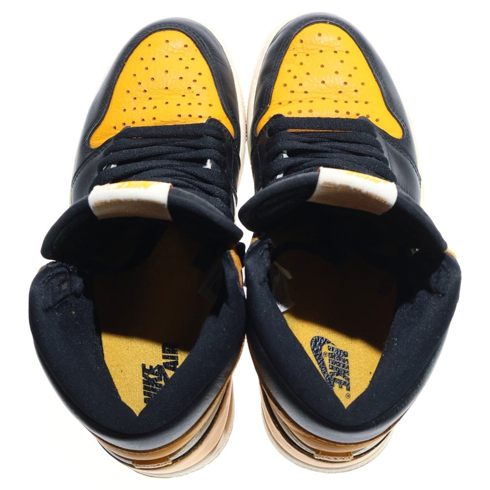 NIKE(ナイキ) AIR JORDAN1 RETRO HIGH OG エアジョーダン1 タクシー ハイカットスニーカー イエロー US7.5/25.5cm 555088-711