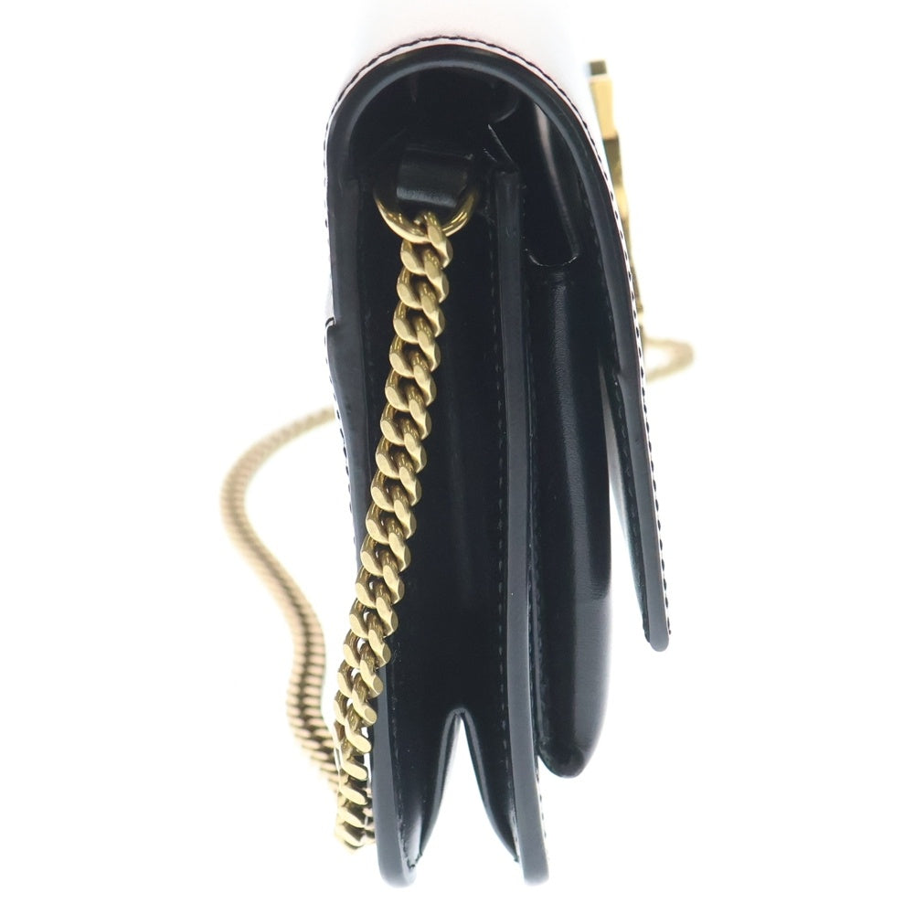 SAINT LAURENT PARIS(サンローランパリ) 25AW SUNSET CLUTCH サンセット ブラックレザー チェーンショルダーバッグ クラッチバッグ ブラック 810997 レディース
