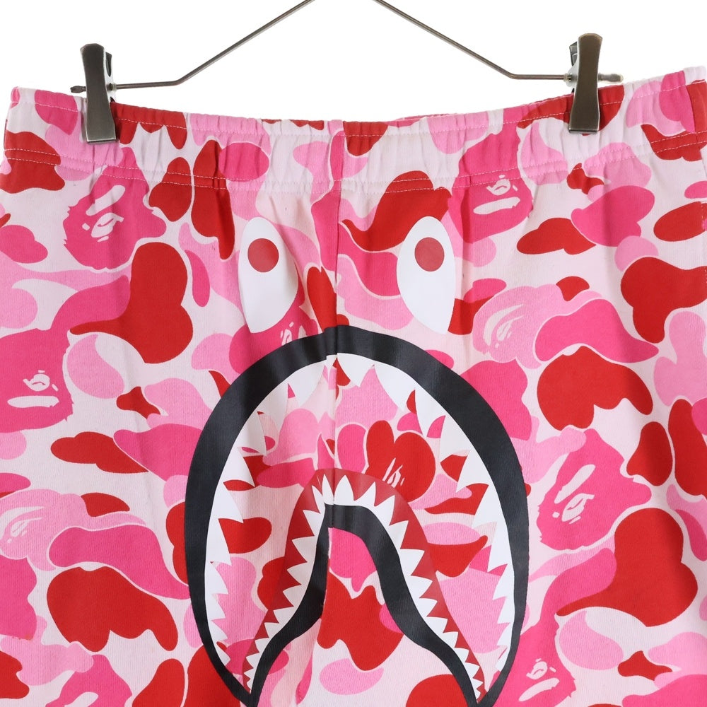 A BATHING APE(アベイシングエイプ) Camo shark Sweat Regular Fit Sweat Pants カモ シャーク レギュラー フィット スウェットパンツ ピンク 001PTL301011M