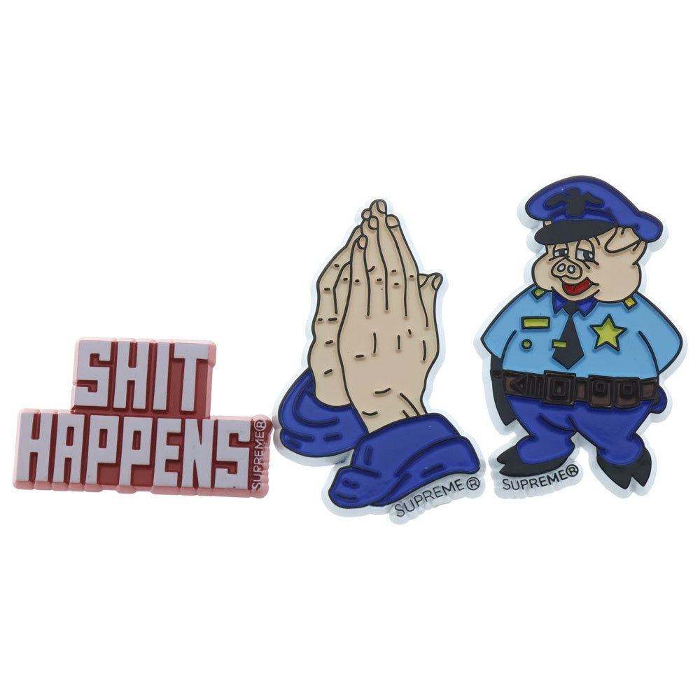 SUPREME(シュプリーム) 12SS Magnets Pig Police & Shit Happens & Praying Hands マグネット 3体セット マルチ