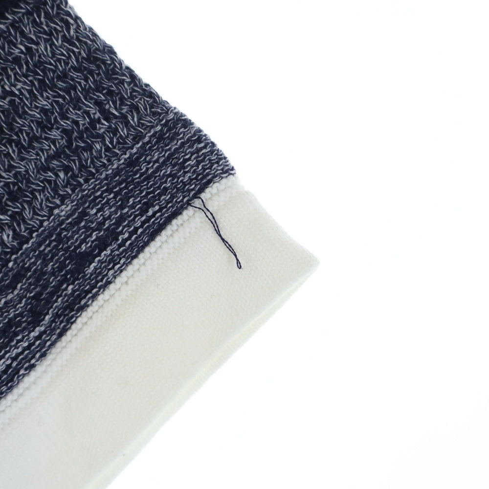 BLACK LABEL CRESTBRIDGE(ブラックレーベルクレストブリッジ) ボーダーニット 半袖シャツカットソー ホワイト 51N02-801-02