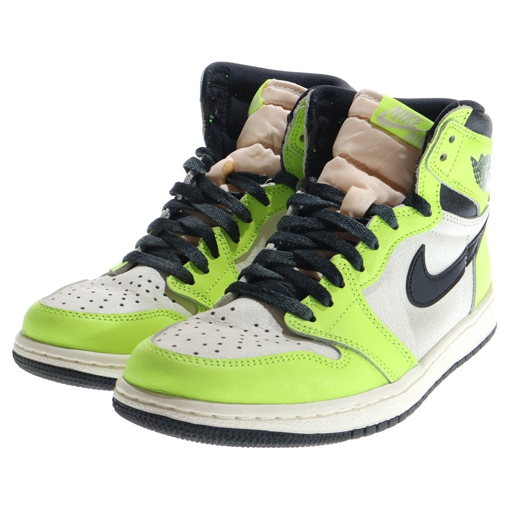 NIKE(ナイキ) AIR JORDAN1 HIGH OG VOLT エアジョーダン1 ボルト ハイカットスニーカー イエロー US8/26m 555088-702