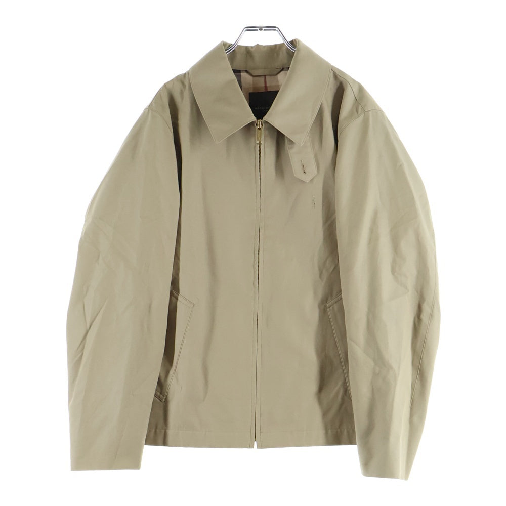 MACKINTOSH(マッキントッシュ) 裏地チェック柄 コットン ジップアップ ジャケット ブルゾン ベージュ G1F60-700-43