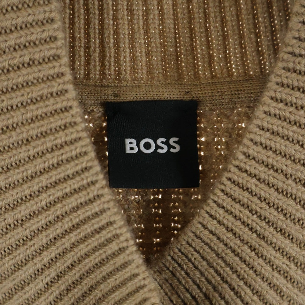 HUGO BOSS(ヒューゴボス) ストラクチャード コットン モックネック ニット セーター マルチ