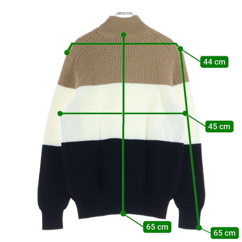 HUGO BOSS(ヒューゴボス) ストラクチャード コットン モックネック ニット セーター マルチ