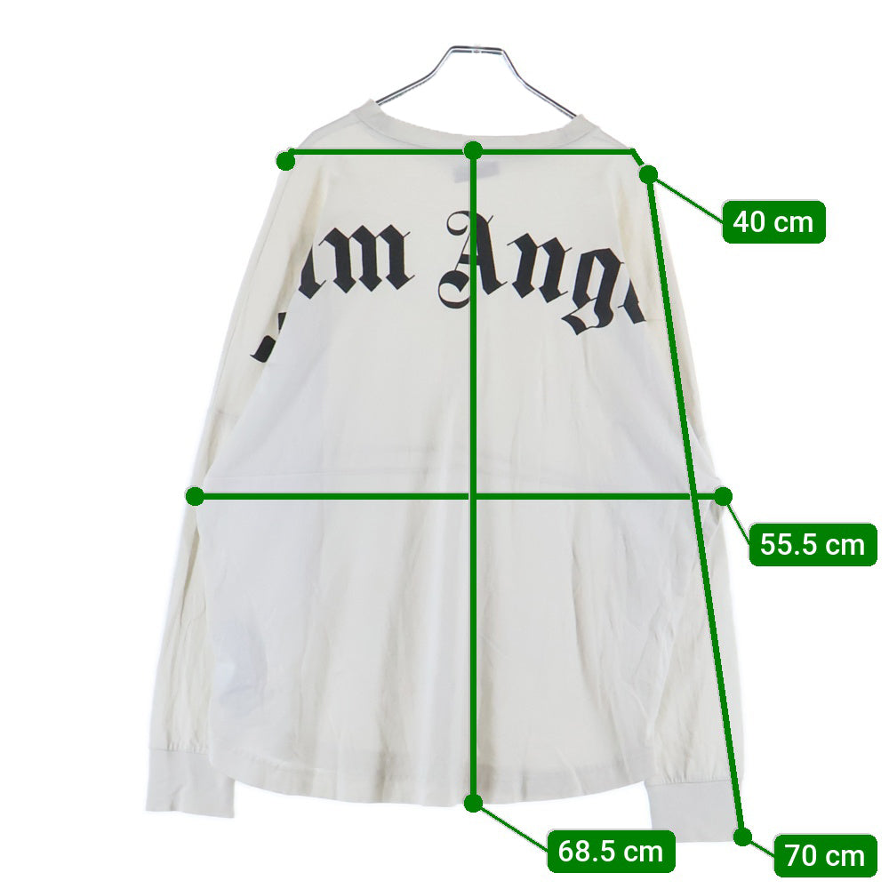 Palm Angels(パームエンジェルス) CLASSIC LOGO OVER TEE クラシックロゴプリント Tシャツ ホワイト PMAB001S19413007