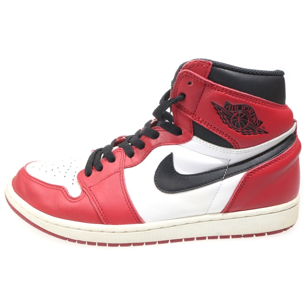 NIKE(ナイキ) 【観賞用 2015年製】AIR JORDAN 1 RETRO HIGH CHICAGO 555088-101 エアジョーダン1 シカゴ ハイスニーカー レッド/ホワイト US10.5/28.5cm