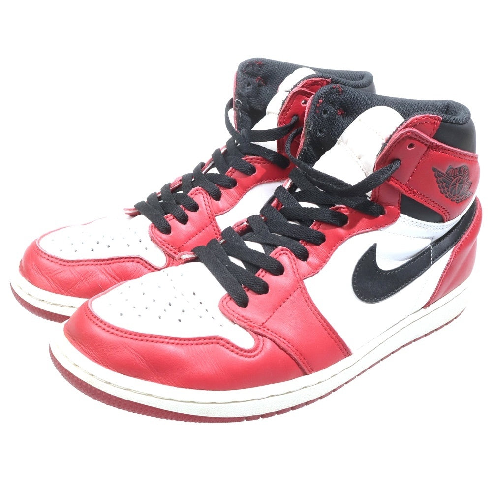 NIKE(ナイキ) 【観賞用 2015年製】AIR JORDAN 1 RETRO HIGH CHICAGO 555088-101 エアジョーダン1 シカゴ ハイスニーカー レッド/ホワイト US10.5/28.5cm