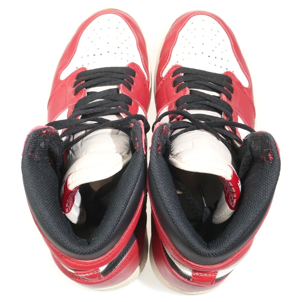 NIKE(ナイキ) 【観賞用 2015年製】AIR JORDAN 1 RETRO HIGH CHICAGO 555088-101 エアジョーダン1 シカゴ ハイスニーカー レッド/ホワイト US10.5/28.5cm