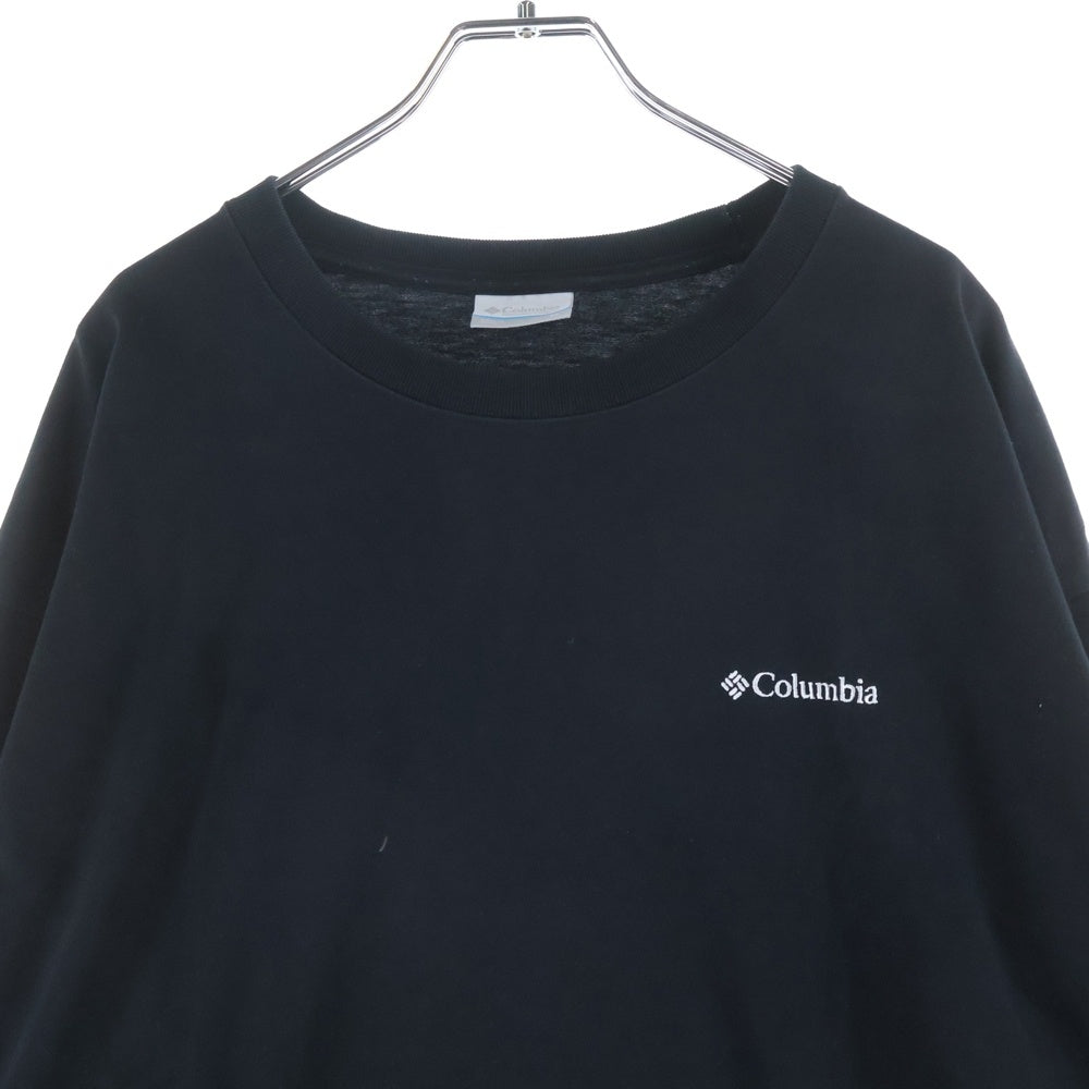 Columbia(コロンビア) ロゴプリント クルーネック長袖Tシャツ カットソー ブラック